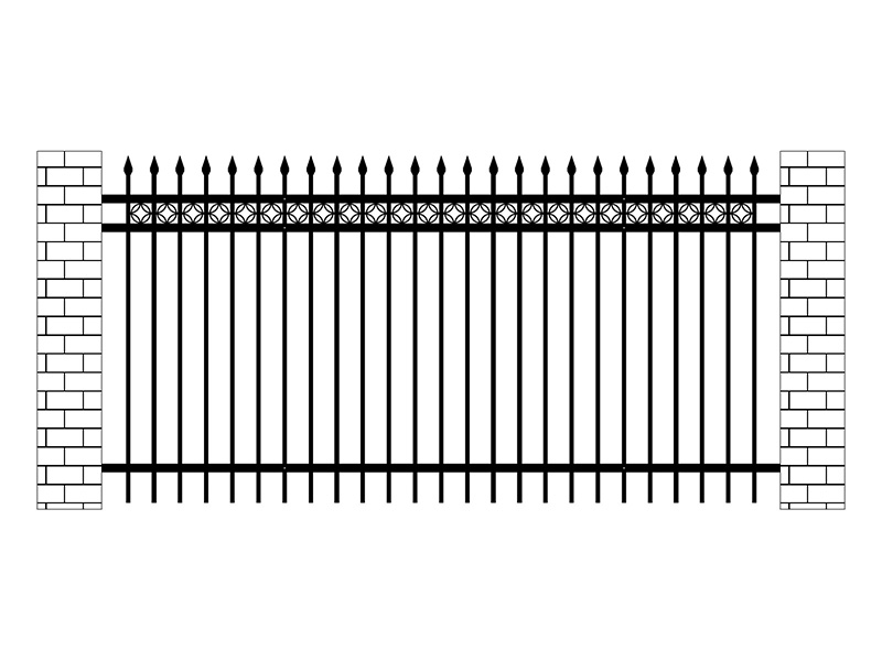 金錢(qián)花學(xué)校鋅鋼圍欄圖片